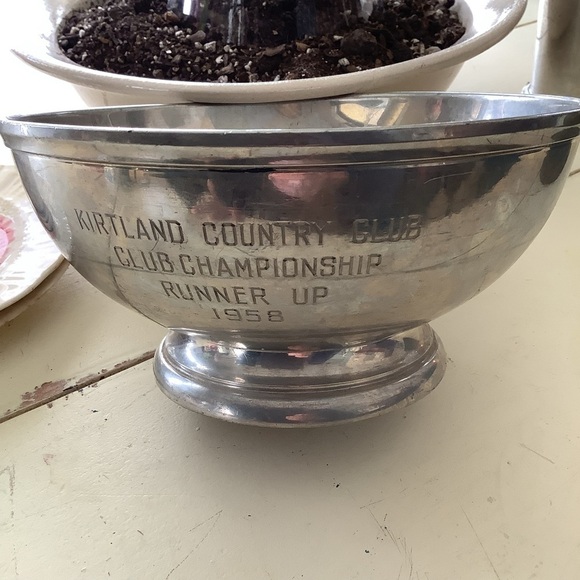 Vintage Stieff Pewter Bowl 1958 Golf Trophy - Picture 3 of 11